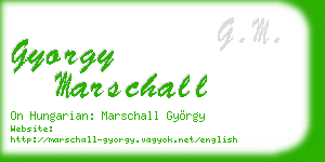 gyorgy marschall business card