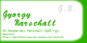gyorgy marschall business card